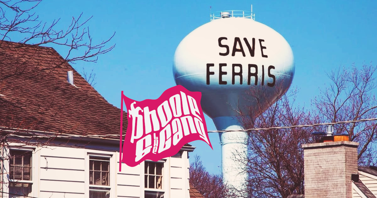 Ferris Bueller's actual Day Off was on 5 June 1985. The Northbrook, Illinois water tower bears the words 