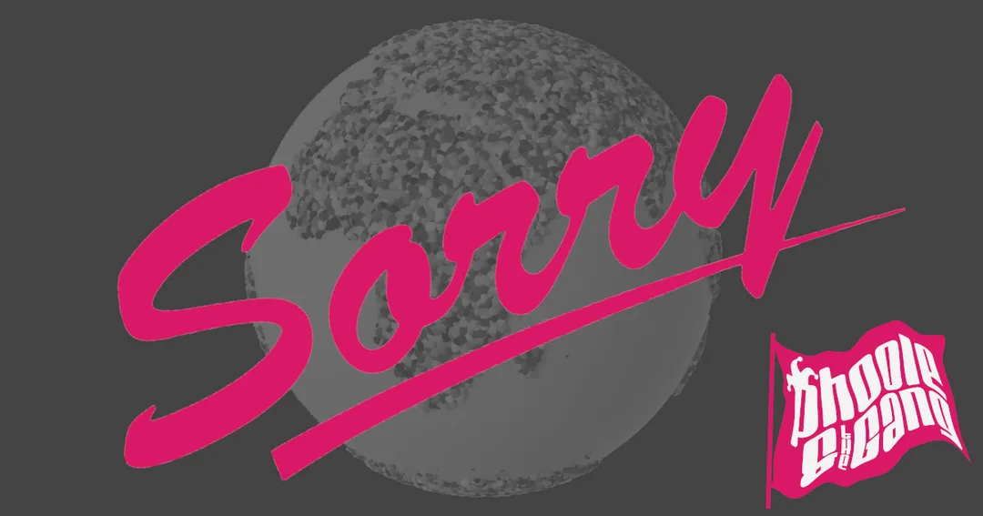 A Slipmat chat log is mostly blurred out except for a post from devoted Phooligan Scorpio 900, who very kindly posted, “security blanket this show is”. The Phoole and the Gang fuchsia flag logo flies across the blurred chat text.